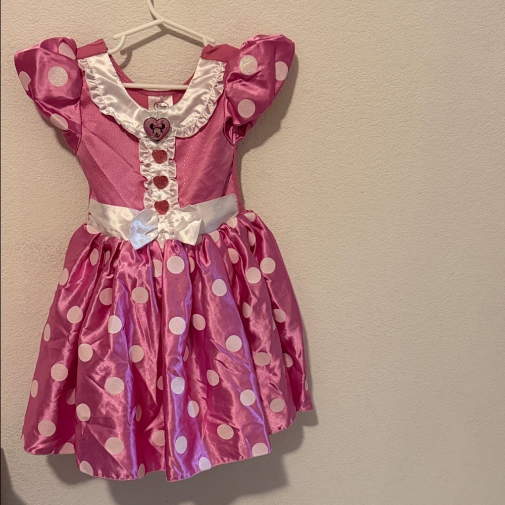 Disney Pink and White Polka Dot Costume Dress